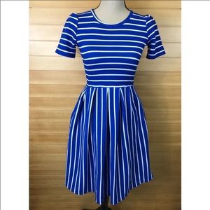 Lularoe Amelia xs blue stripe dress